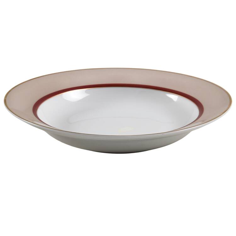 Grandeur Taupe Rim Soup Bowl