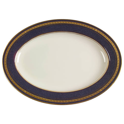 Imperial Lapis 14" Oval Serving Platter by Mikasa