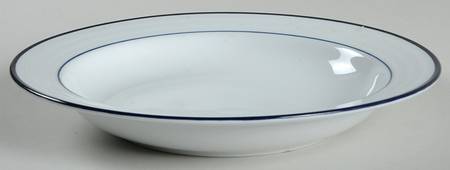 Indigo Circle Large Rim Soup Bowl