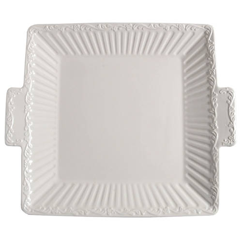 Italian Countryside (Stoneware) 11" Square Handled Cake Plate