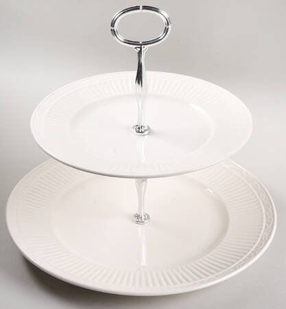 Italian Countryside (Stoneware) 6 5/8"-10"  2 Tiered Serving Tray (Dp, Sp) HC