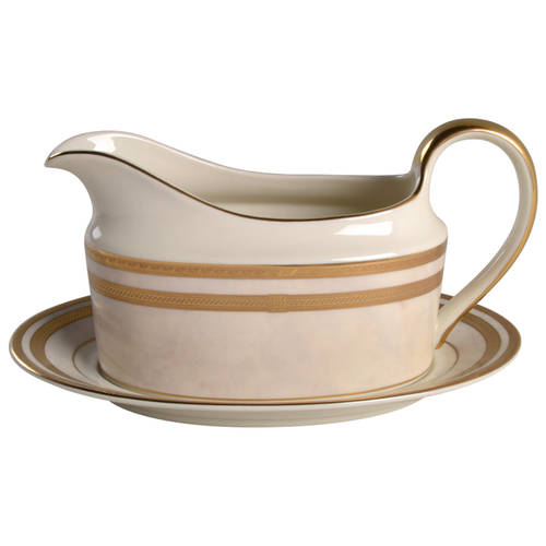 Ivory Florentine Gravy Boat & Underplate
