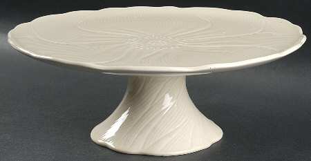 Ivory (Spring Line) 12" Diameter Pedestal Cake Stand