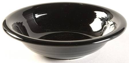 Jet Black Coupe Soup Bowl