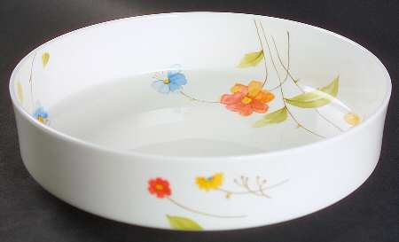 Just Flowers 8" Round Vegetable Bowl