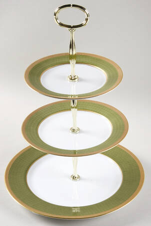 Kingsley 13 7/8"-14 1/4" 3-Tiered Serving Tray(DP,SP,BB) HC