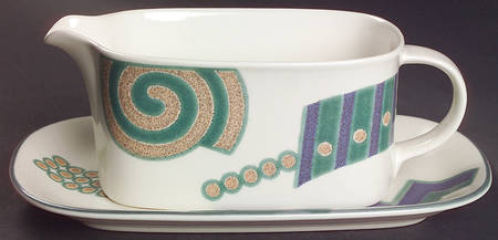 Life Style Gravy Boat & Underplate (Relish/Butter)