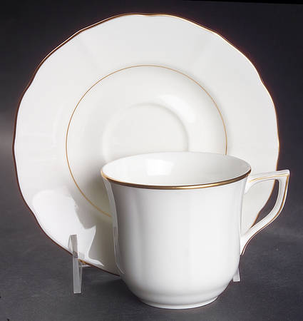 Majestic Gold Flat Cup & Saucer Set