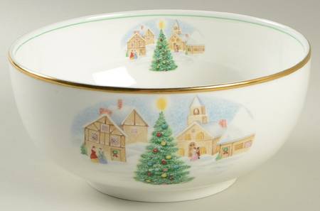 Merry Christmas 7" Round Vegetable Bowl