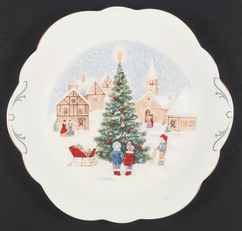 Merry Christmas Wellington Cake Plate