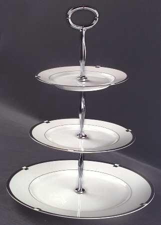 Midnight 13 7/8"-14 1/4" 3-Tiered Serving Tray(DP,SP,BB) HC