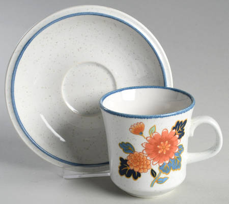 Mikado Flat Cup & Saucer Set
