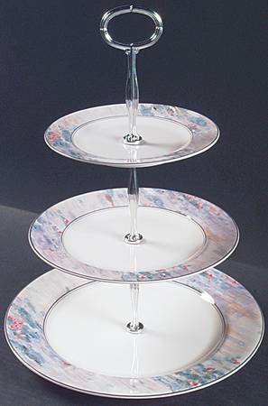 Monet 13 7/8"-14 1/4" 3-Tiered Serving Tray(DP,SP,BB) HC