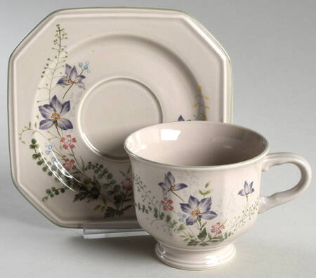 Natural Charms Footed Cup & Saucer Set