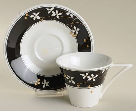 Night Blossoms Flat Cup & Saucer Set