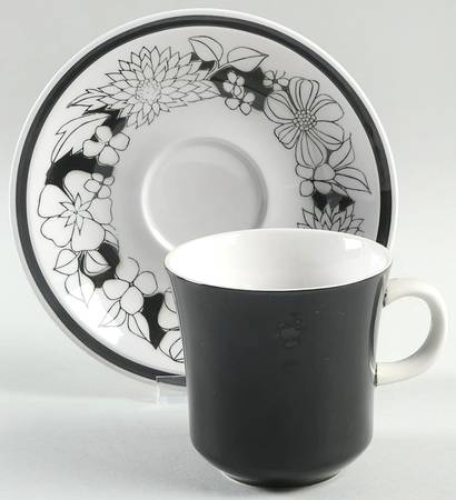 Nocturne Flat Cup & Saucer Set by Mikasa