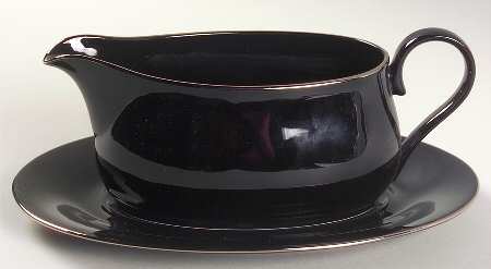 Noir Platinum Gravy Boat & Underplate by Mikasa