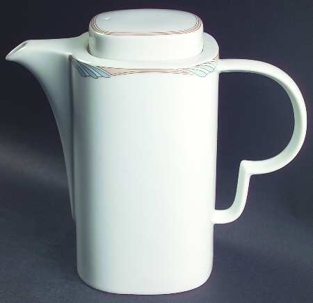 Omega Blue Peach Coffee Pot & Lid