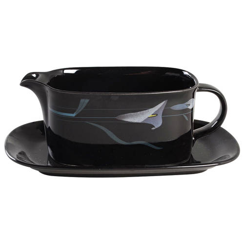 Opus Black Gravy Boat & Underplate (Relish/Butter)