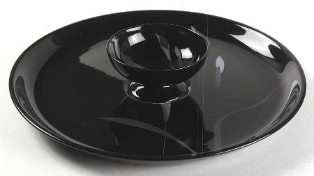 Opus Black 2 Pc Chip & Dip Set (Uses the Crudite Dip/Sherbet)
