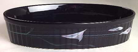Opus Black 12" Oval Baker