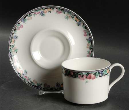Orchard Mural Flat Cup & Saucer Set