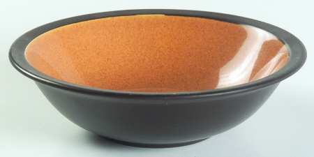 Paprika Orange Brown Rim Cereal Bowl