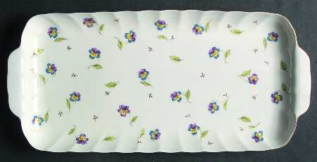 Pansy Parade Large Sandwich Tray