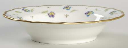 Pansy Parade Rim Fruit/Dessert (Sauce) Bowl