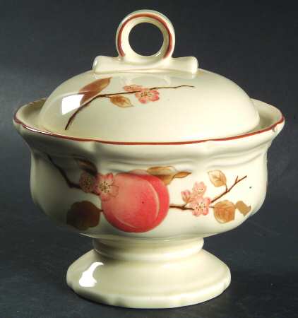 Peach Blush Sugar Bowl & Lid