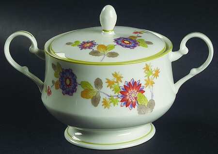 Peony (A6051, Bone China) Sugar Bowl & Lid