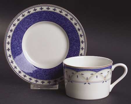 Peach Royale Flat Cup & Saucer Set