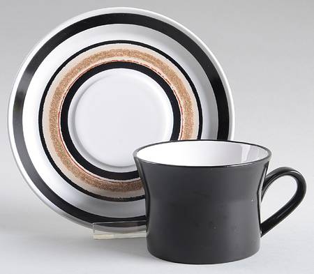 Perspective Flat Cup & Saucer Set