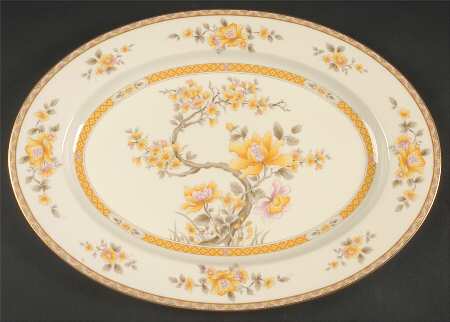 Peking Summer 15" Oval Serving Platter