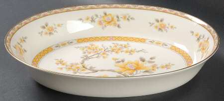 Peking Summer 10" Oval Vegetable Bowl