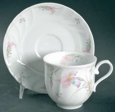 Pink Beauty Flat Cup & Saucer Set by Mikasa