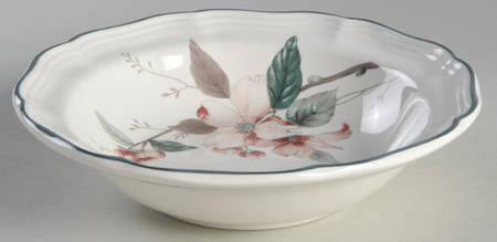 Pink Dogwood Rim Fruit/Dessert (Sauce) Bowl