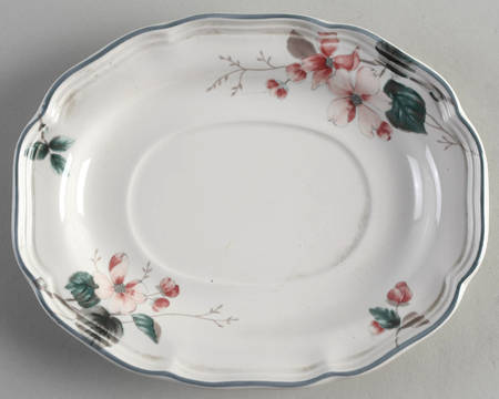 Pink Dogwood Underplate for Gravy Boat