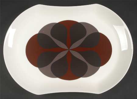 Rain Flower 14" Oval Serving Platter
