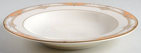 Regal Crest Peach Rim Soup Bowl