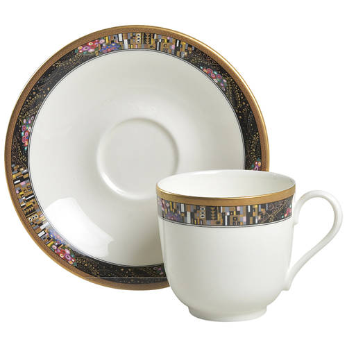 Royal Glimmer Footed Cup & Saucer Set