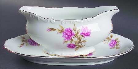 Rosetta Gravy Boat & Underplate/Relish