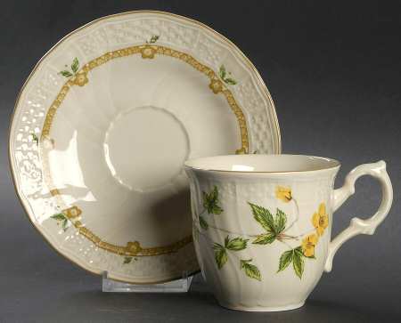 Royalty Flat Cup & Saucer Set