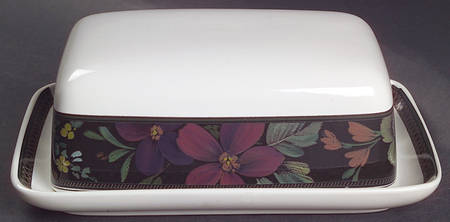 Serene Garden Rectangular Covered Butter