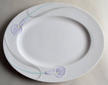 Serenade Lavender 14" Oval Serving Platter