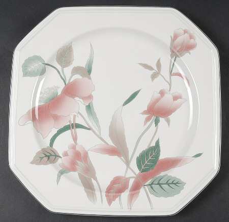 Silk Flowers 12" Chop Plate (Round Platter)