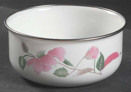 Silk Flowers 6" Metal Bowl