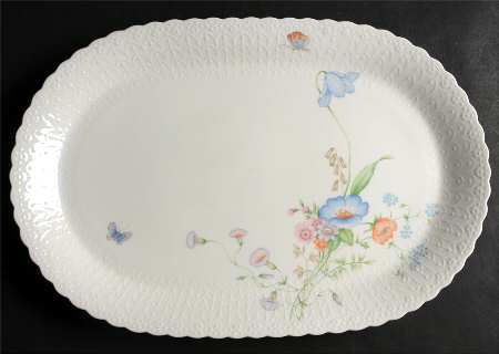 Something Blue 16" Oval Serving Platter