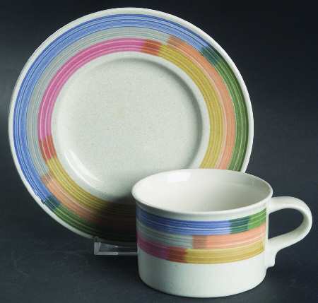 Southwest Sunset Flat Cup & Saucer Set