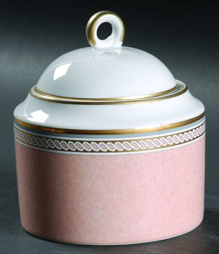 Spindle Peach Sugar Bowl & Lid